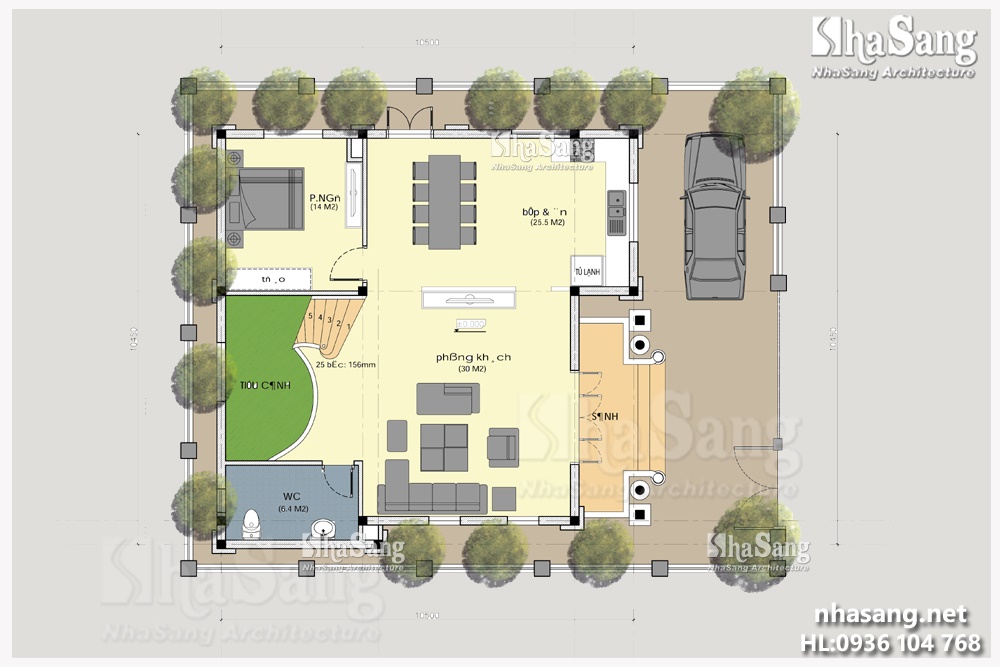 mẫu thiết kế nhà biệt thự pháp 3 tầng đẹp